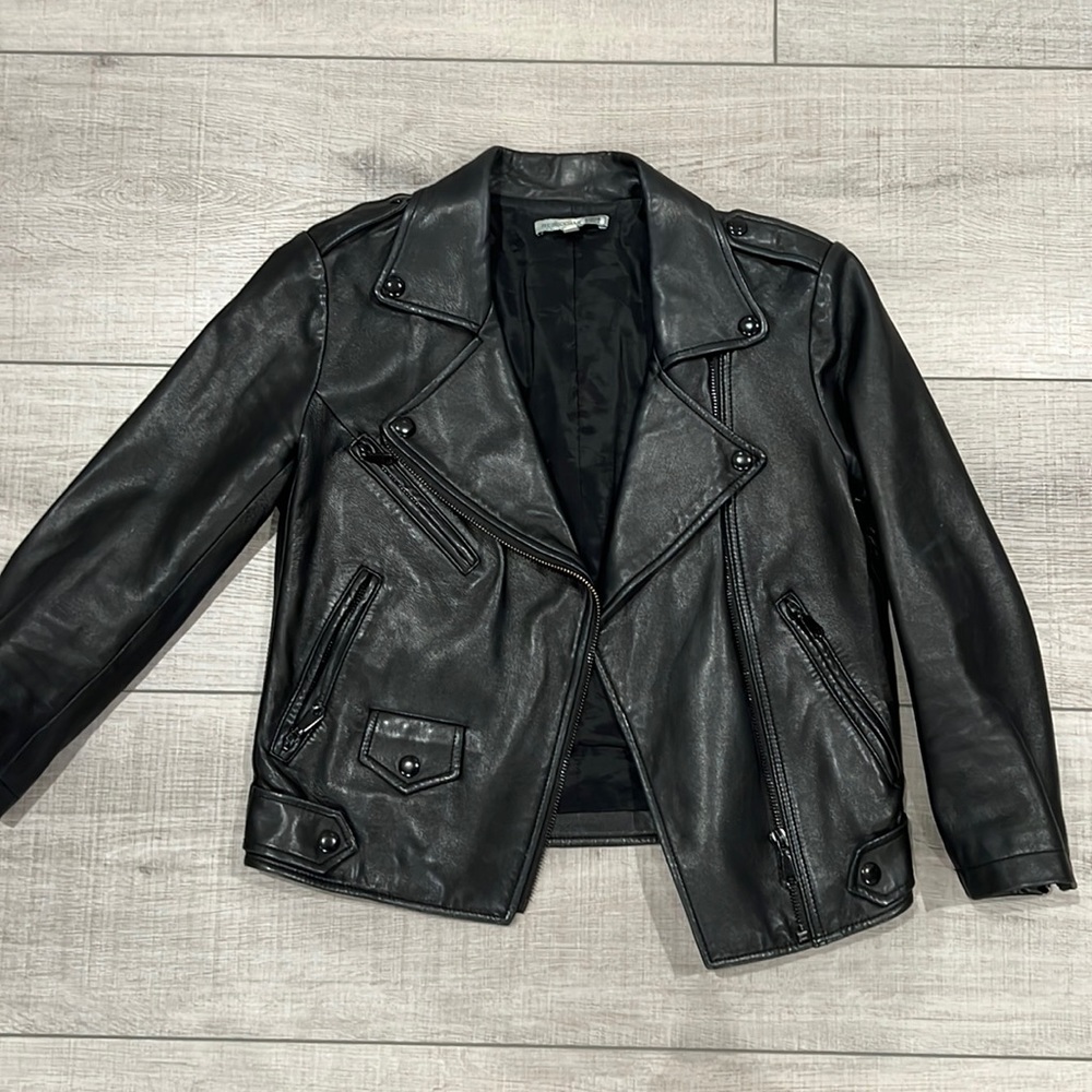 Rebecca Minkoff real calf leather jacket size XS